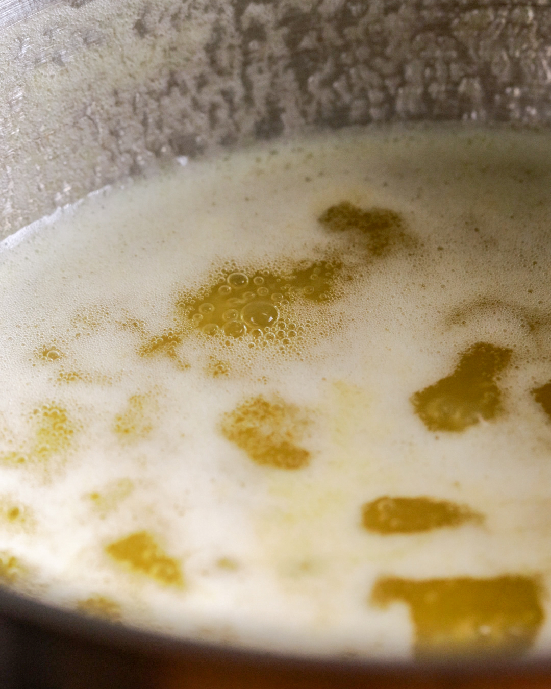 melting butter in a saucepan