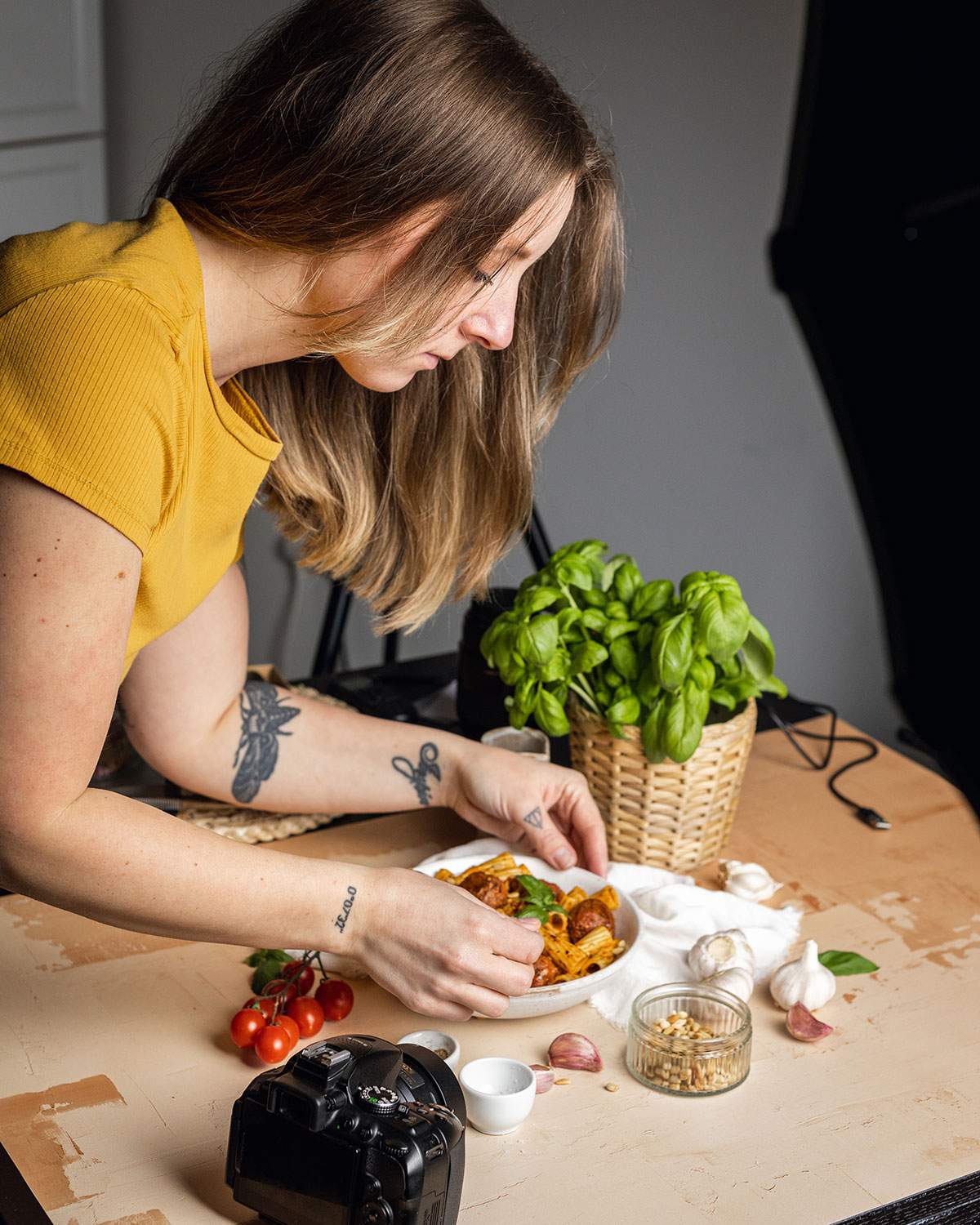 Food stylist Romy London at work.