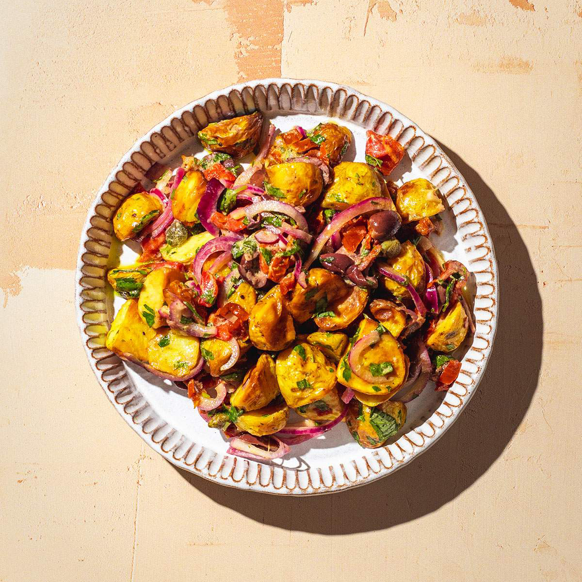 red potato salad with italian dressing Classic Italian Potato Salad (No-Mayo!)