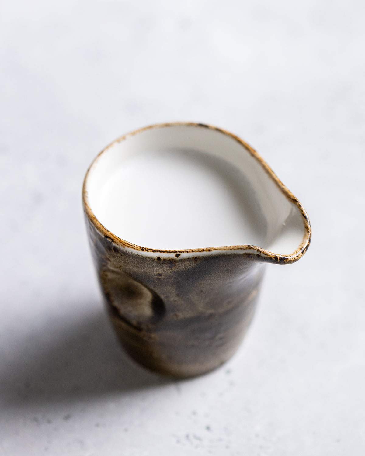 Coconut cream in a jug.